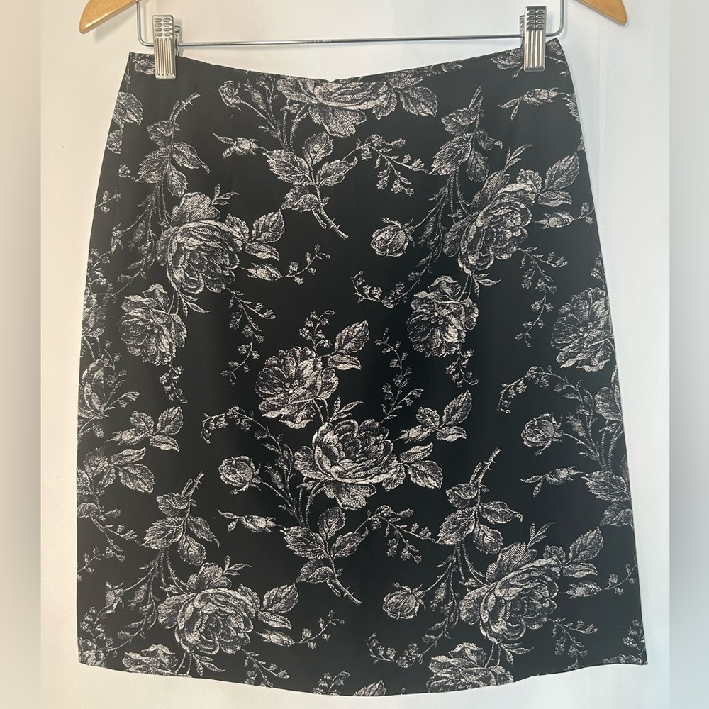 VTG 90s ANN TAYLOR Floral Silk Mini Skirt